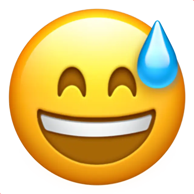 Grinning Face With Sweat