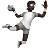 Person Playing Handball: Dark Skin Tone
