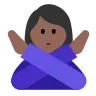 Woman Gesturing No: Medium-Dark Skin Tone Emoji 🙅🏾‍♀️ image - Tossface style