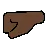 Left-Facing Fist: Dark Skin Tone