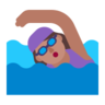 Woman Swimming: Medium Skin Tone Emoji 🏊🏽‍♀️ image - Microsoft Classic 2D style