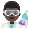 Man Scientist: Dark Skin Tone Emoji 👨🏿‍🔬 image - Google Noto Color style