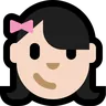 Girl: Light Skin Tone Emoji 👧🏻 image - Microsoft Windows 10 Segoe UI Emoji style