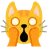 Cara de gato asustado