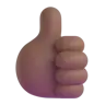 Thumbs Up: Medium-Dark Skin Tone Emoji 👍🏾 image - Microsoft 3D Fluent style