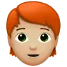 Person: Medium-Light Skin Tone, Red Hair Emoji 🧑🏼‍🦰 image - Apple style