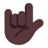 Love-You Gesture: Dark Skin Tone Emoji 🤟🏿 image - Microsoft Classic 2D style