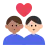 Couple With Heart: Man, Man, Medium Skin Tone, Light Skin Tone