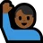 Man Raising Hand: Medium-Dark Skin Tone