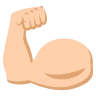Flexed Biceps: Medium-Light Skin Tone Emoji 💪🏼 image - EmojiTwo style