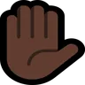 Raised Hand: Dark Skin Tone Emoji ✋🏿 image - Microsoft Windows 10 Segoe UI Emoji style