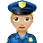 Woman Police Officer: Medium-Light Skin Tone