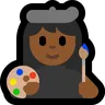 Woman Artist: Medium-Dark Skin Tone Emoji 👩🏾‍🎨 image - Microsoft Windows 10 Segoe UI Emoji style