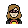Woman Superhero: Light Skin Tone Emoji 🦸🏻‍♀️ image - OpenMoji style