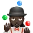 Woman Juggling: Dark Skin Tone
