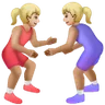 Women Wrestling: Medium-Light Skin Tone Emoji 🤼🏼‍♀️ image - Samsung style