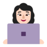 Woman Technologist: Light Skin Tone Emoji 👩🏻‍💻 image - Microsoft Classic 2D style