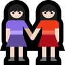 Women Holding Hands: Light Skin Tone Emoji 👭🏻 image - Microsoft Windows 10 Segoe UI Emoji style
