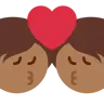 Kiss: Medium-Dark Skin Tone Emoji 💏🏾 image - Twitter / X (Twemoji) style