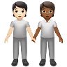 People Holding Hands: Light Skin Tone, Medium-Dark Skin Tone Emoji 🧑🏻‍🤝‍🧑🏾 image - Apple style