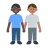 Men Holding Hands: Dark Skin Tone, Medium Skin Tone