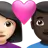 Couple With Heart: Woman, Man, Light Skin Tone, Dark Skin Tone