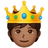 Person With Crown: Medium-Dark Skin Tone Emoji 🫅🏾 image - Samsung style