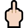 Middle Finger: Light Skin Tone Emoji 🖕🏻 image - Microsoft Windows 10 Segoe UI Emoji style