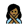 Woman Gesturing No: Medium-Dark Skin Tone Emoji 🙅🏾‍♀️ image - OpenMoji style