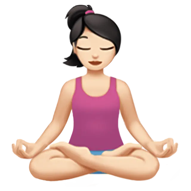 Woman In Lotus Position: Light Skin Tone