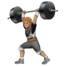 Person Lifting Weights: Medium Skin Tone Emoji 🏋🏽 image - Huawei Harmony OS style