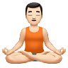Man In Lotus Position: Light Skin Tone Emoji 🧘🏻‍♂️ image - Apple style