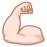 Flexed Biceps: Light Skin Tone Emoji 💪🏻 image - Emojidex style