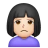 Woman Pouting: Light Skin Tone Emoji 🙎🏻‍♀️ image - Samsung style