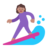Woman Surfing: Medium Skin Tone