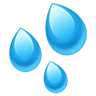 Salpicos, suor, símbolo Emoji 💦 image - Huawei Harmony OS style
