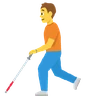 Person With White Cane Emoji 🧑‍🦯 image - Skype style