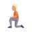 Person Kneeling: Medium-Light Skin Tone