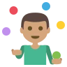 Person Juggling: Medium Skin Tone Emoji 🤹🏽 image - EmojiTwo style