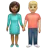 Woman And Man Holding Hands: Medium-Dark Skin Tone, Medium-Light Skin Tone