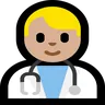 Man Health Worker: Medium-Light Skin Tone Emoji 👨🏼‍⚕️ image - Microsoft Windows 10 Segoe UI Emoji style