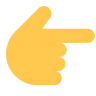 Weißer rechter zeigender Rückhandindex Emoji 👉 image - Tossface style