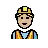 Man Construction Worker: Medium-Light Skin Tone