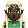 Man Elf: Dark Skin Tone Emoji 🧝🏿‍♂️ image - Apple style