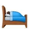 Person In Bed: Medium-Dark Skin Tone Emoji 🛌🏾 image - Huawei Harmony OS style