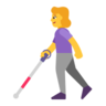 Woman With White Cane Emoji 👩‍🦯 image - Microsoft Classic 2D style
