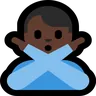 Man Gesturing No: Dark Skin Tone Emoji 🙅🏿‍♂️ image - Microsoft Windows 10 Segoe UI Emoji style