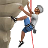 Person Climbing: Medium Skin Tone Emoji 🧗🏽 image - Apple style