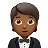 Person In Tuxedo: Medium-Dark Skin Tone