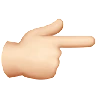 Backhand Index Pointing Right: Light Skin Tone Emoji 👉🏻 image - Apple style